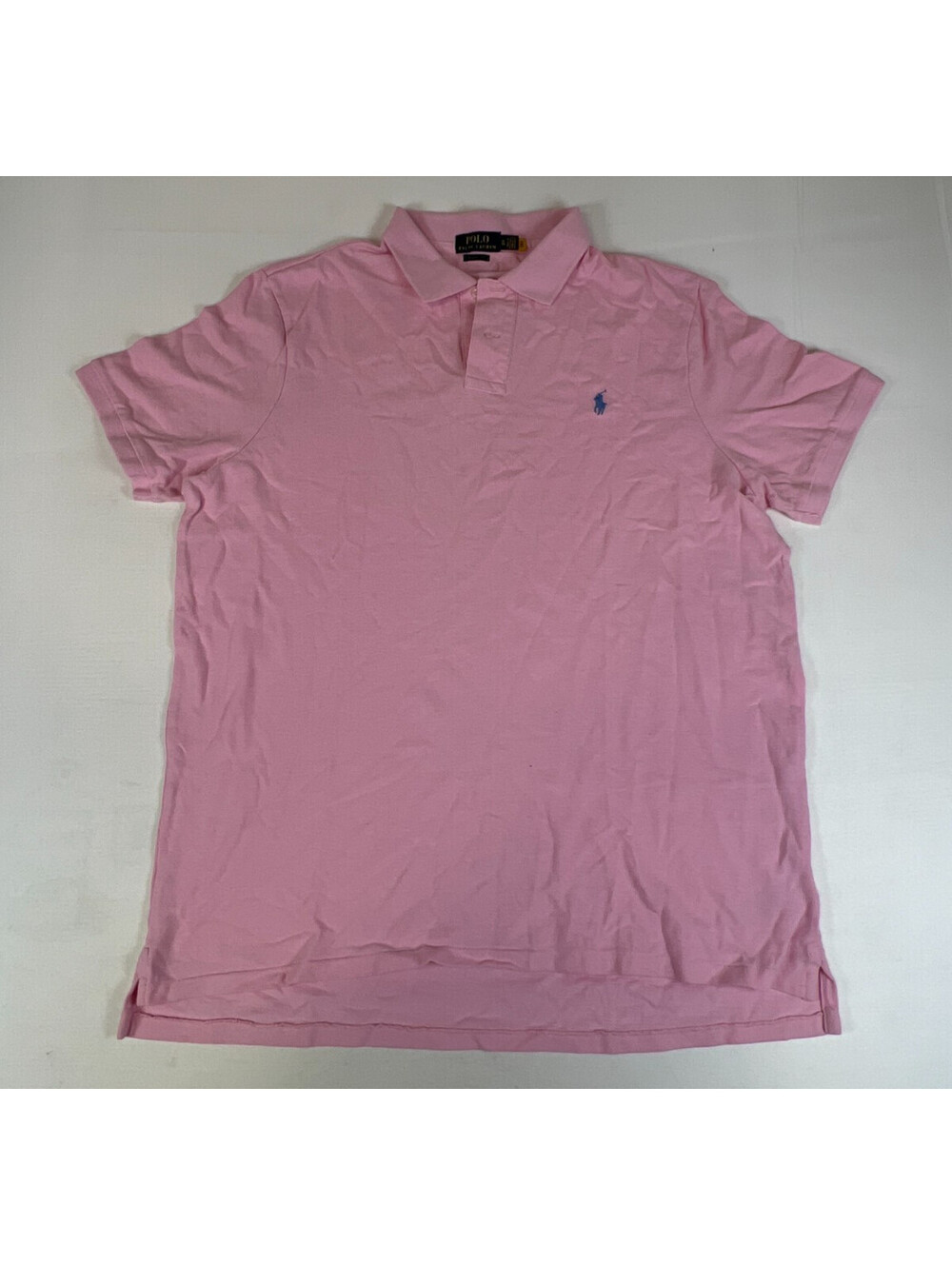 Polo Ralph Lauren Men XL Pink Cotton Classic Fit Short Sleeve Polo Shirt